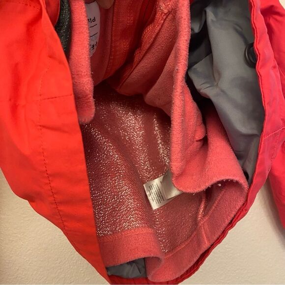Columbia orange pink coral 2 in 1 Interchange Omni heat waterproof coat M 10/12 - Picture 5 of 11